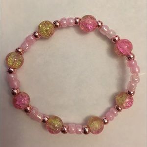 This bracelet is made of string